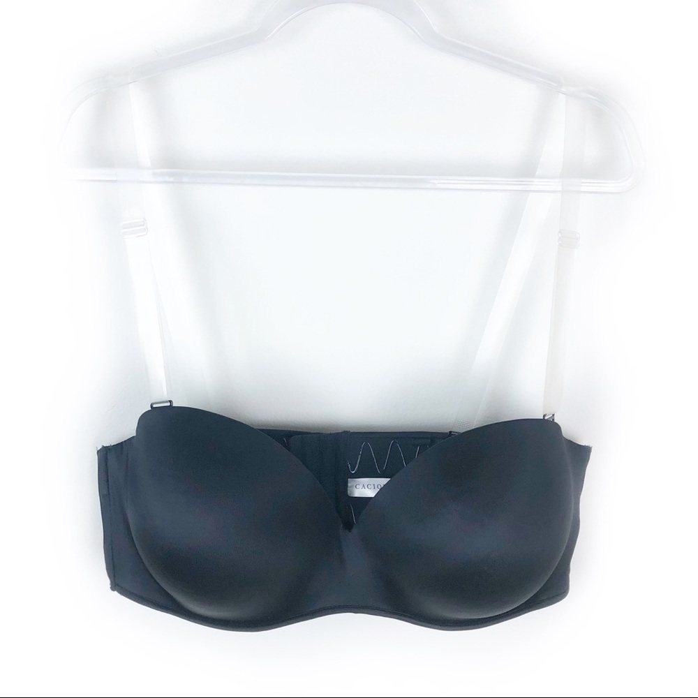 Cacique- Strapless with removable clear straps bra